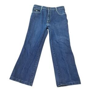 Vintage Joe Camel Blue Denim Embroidered Jeans Straight Leg Waist 34 In X 25 In